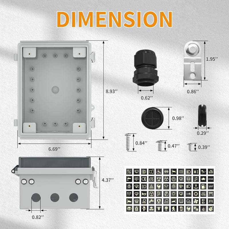 Joinfworld 5 Gang Rocker Switch Box Marine 12V Toggle Switch Panel Waterproof LED Lighted with Breaker USB ＆ PD Type C Charger LED Voltmeter for Boat Automotive Car - Image 2